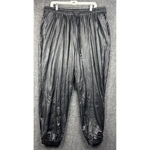 Eye Candy Women's Faux Leather Jogger Pants Black Elastic Waist Drawstring Size